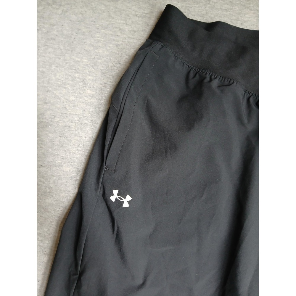 Under Armour Sport Pants Womens XL Rival Active Stretch Pull On Black Tapered - Picture 4 of 12
